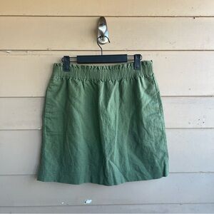 J. Crew Factory Linen Blend Pull-on Mini Skirt - Size 8 Summer Casual Preppy